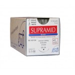 Supramid suture 3-0, DS 19 mm nål, 75cm, sort, non-resorp., 12 stk.