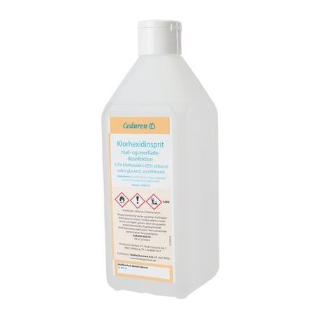 Klorhexidinsprit 0,5%, uden glycerol, 600 ml, ufarvet