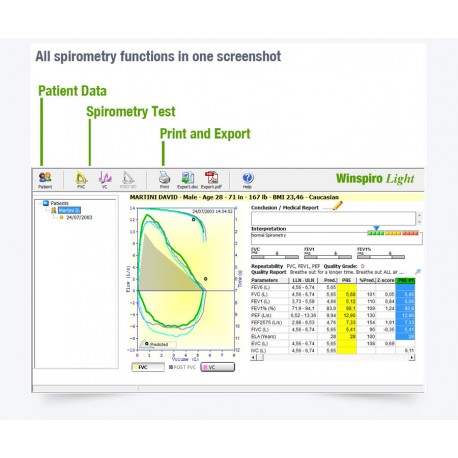 Minispir light - screenings PC-spirometer