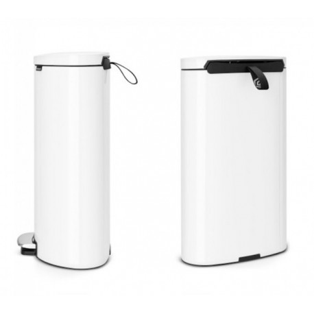 Brabantia Flatback Pedalspand newIcon 30 Liter Hvid