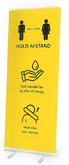 Hold afstand roll-up, Gul