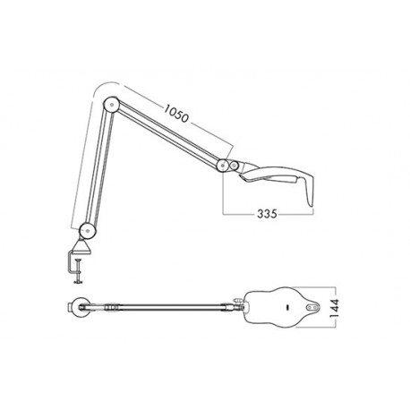 Luxo, LHH LED lamp for table, incl. table holder, white