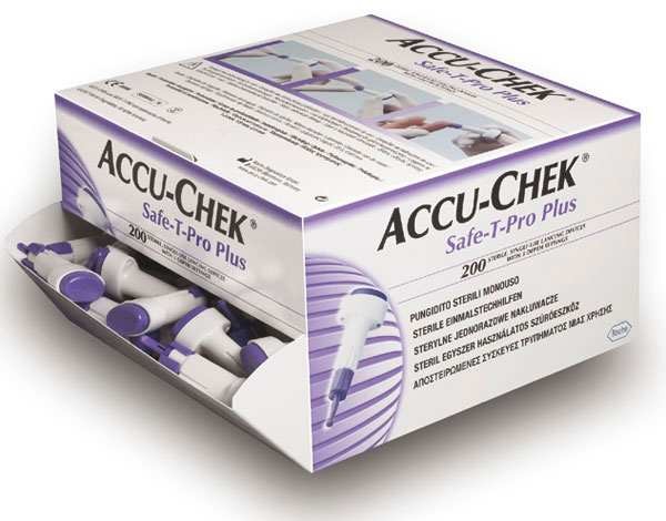 Accu-Chek Safe-T-Pro plus lancetter, 200 stk