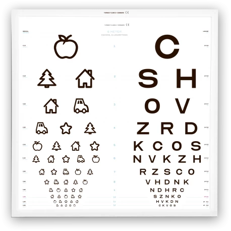 Synstavle til ISOeyes LED-synskasser