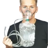 Oxygen mask with nebulizer chamber and oxygen tube