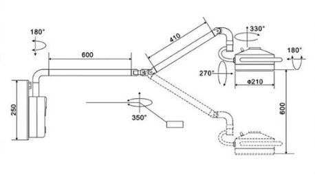 MJ8 wall-mounted LED examination lamp