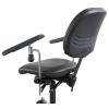 Blood sampling chair, Saar Compact, black, 2 armrests, with rotation