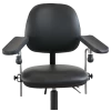 Blood sampling chair, Saar Compact, black, 2 armrests, without rotation