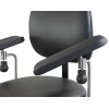 Blood sampling chair, Saar Compact, black, 2 armrests, without rotation