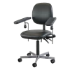 Blood sampling chair, Saar Compact, black, 2 armrests, without rotation