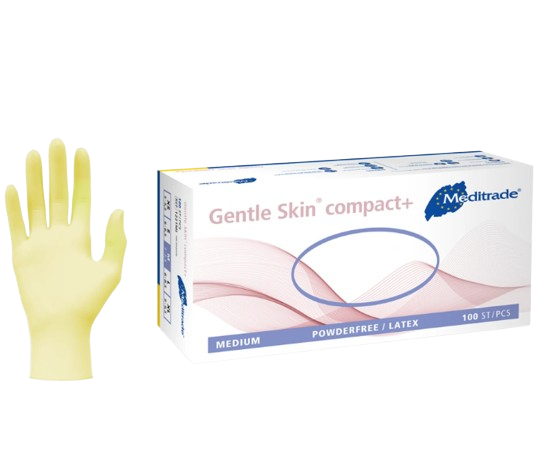 Latex gloves, powder-free, 100 pieces.