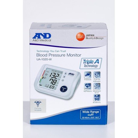 A&D Blood Pressure Monitor - UA-1020-W (22-42 cm)