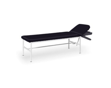 Exapol - Stasjonær undersøkelsesbenk, hvit ramme, svart trekk, (LxBxH 188x55x60),