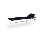 Exapol - Stationær undersøgelsesleje, hvid ramme, sort betræk, (LxBxH 188x55x60),