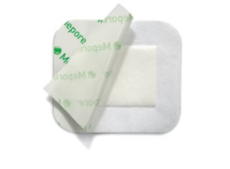 Mepore, plaster med sårpute 3 x 4 cm, steril, 6 cm x 7 cm, 60 stk.