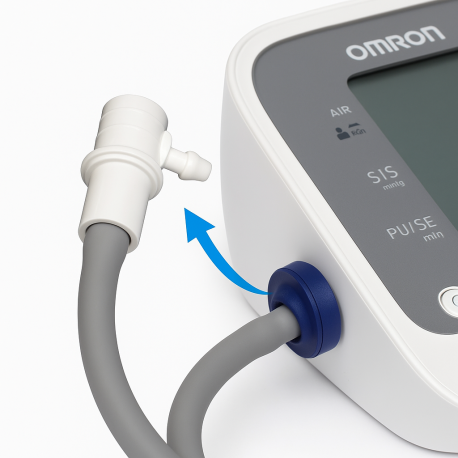 Omron, Air Plug-kontakt, grå (vinklet) til HBP1120/1320