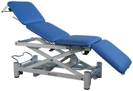 Praxi4 Elite - 4-delad undersökningsbädd med elhiss och pappershållare