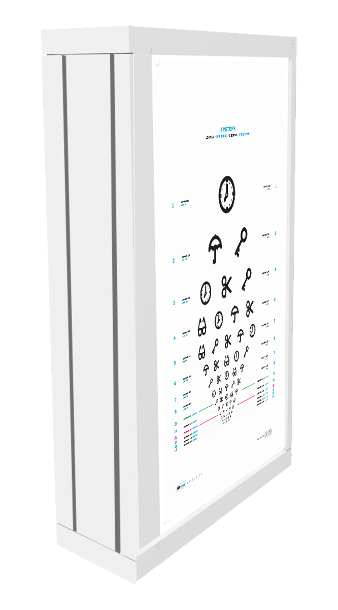 Erstatningstavle 62x39cm - Børnefigurer. LogMar. 3 meter